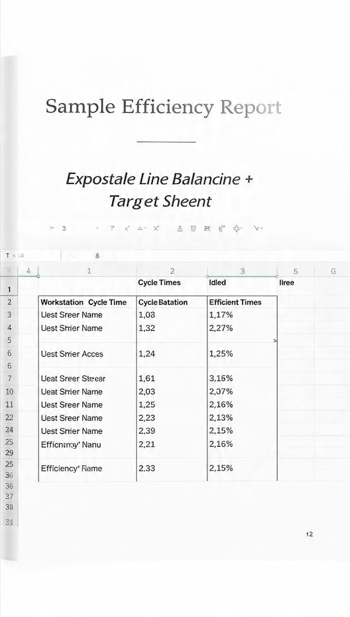 do garments production planning, line balancing and efficiency report
