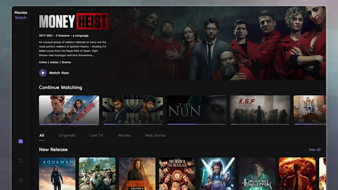 develop custom video, music live streaming ott app with admin panel, TV platform