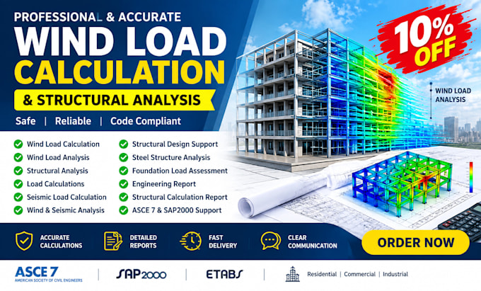 do wind load calculation structural analysis and structural calculation asce 7