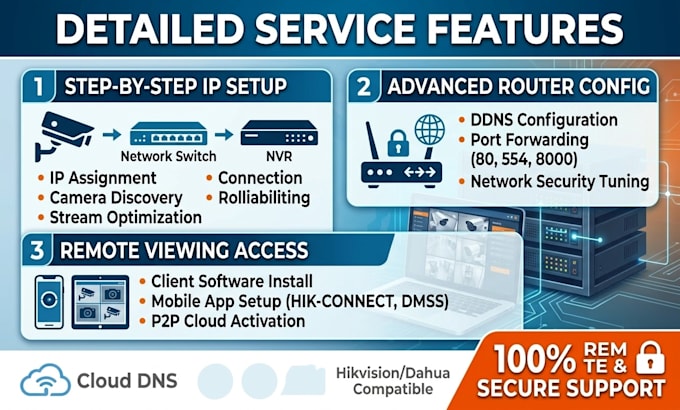 setup configure and troubleshoot IP camera and analog cctv systems