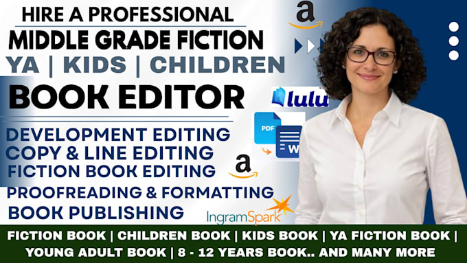 be your book editor copy line editing middle grade developmental fiction book