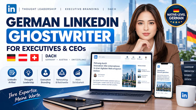 ghostwrite professional german linkedin article post corporate executive