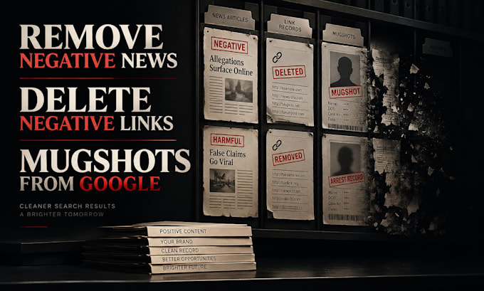 remove negative news articles, delete negative links, mugshots from google