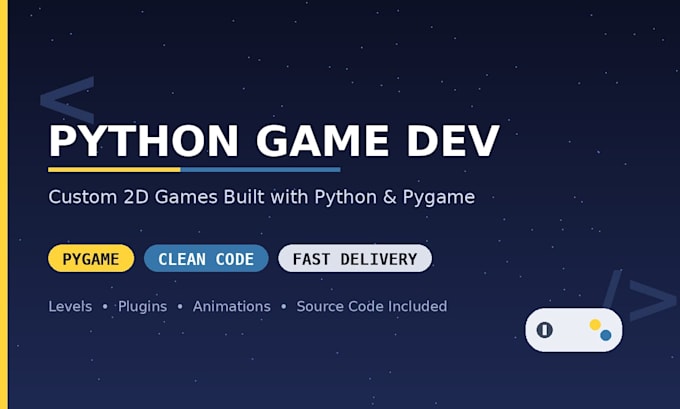 develop a custom 2d python game using pygame