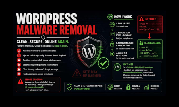 fix your hacked wordpress site and remove malware fast