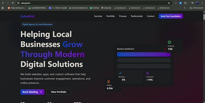 develop a full stack web application