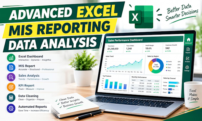 create advanced excel dashboards and mis reports