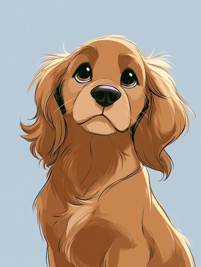 make disney pet portrait illustration