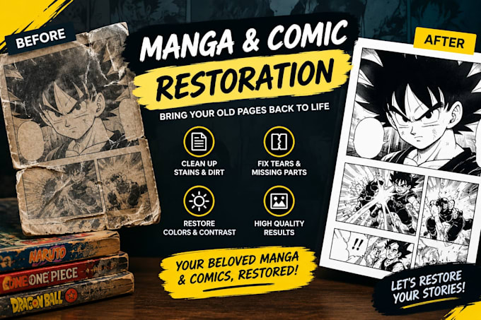 professionally restore manga pages
