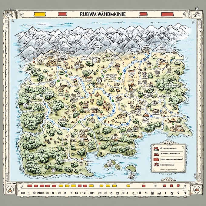 create a custom map illustration in vector style