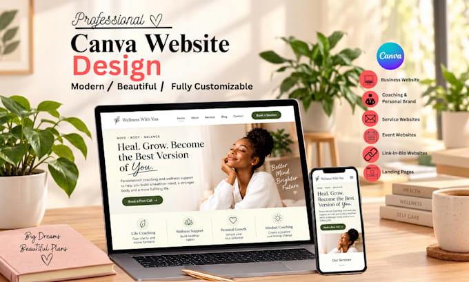 design a stunning canva website