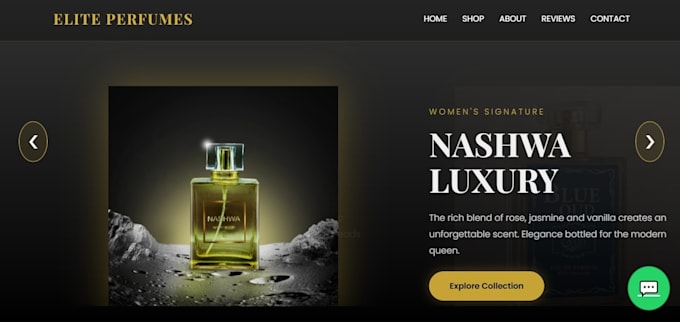 design perfume website for your business