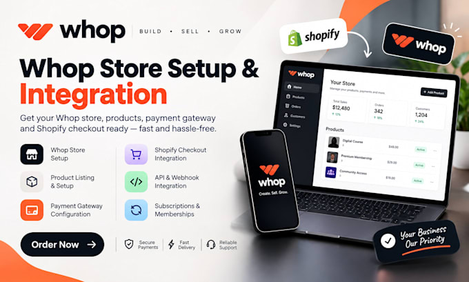 set up whop shopify checkout, payment gateway, store and integration api webhook