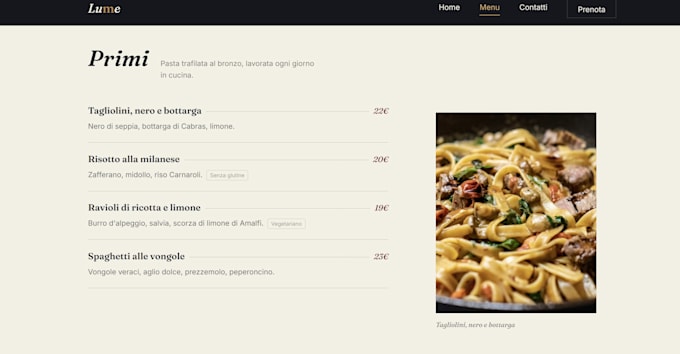 create a web site for restaurants, cafes and more