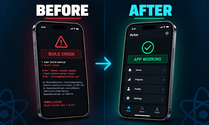 fix react native expo ios and android app bugs