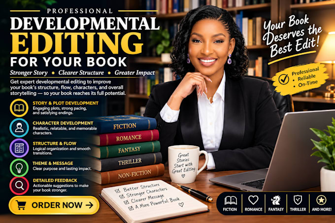 provide developmental editing for your book