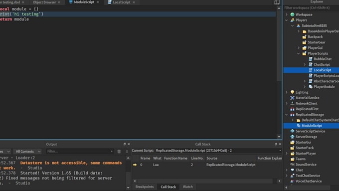 fix roblox bugs, scripts, errors and game issues