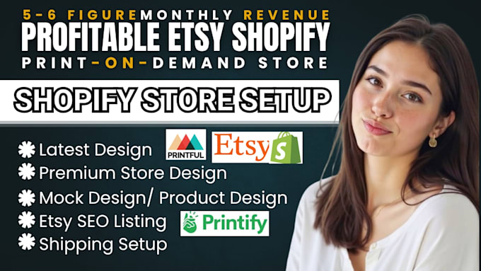 setup shopify etsy print on demand, printify, printful pod, shopify store setup