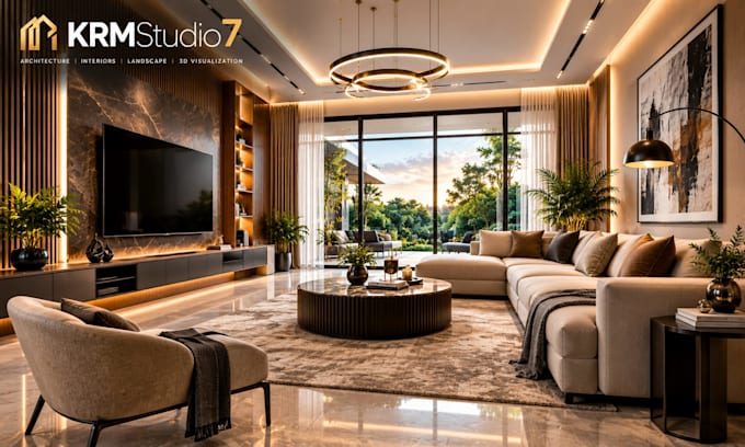create luxury interior design and realistic 3d rendering