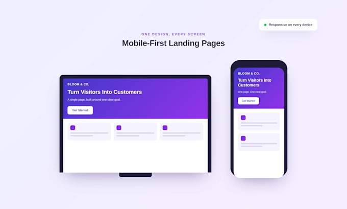 design a modern high converting landing page for your business