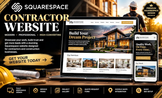build a squarespace contractor website with quote form squarespace redesign
