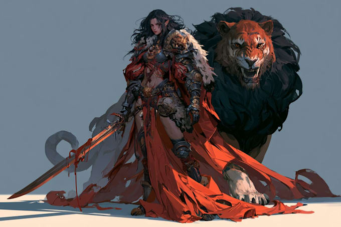 draw dnd and oc character design concept art