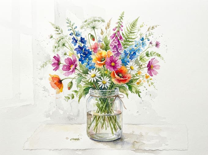 illustrate anything in watercolor style