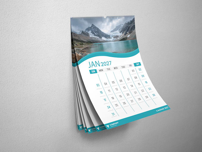 design a professional custom calendar for print and digital