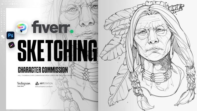 doing sketching your character
