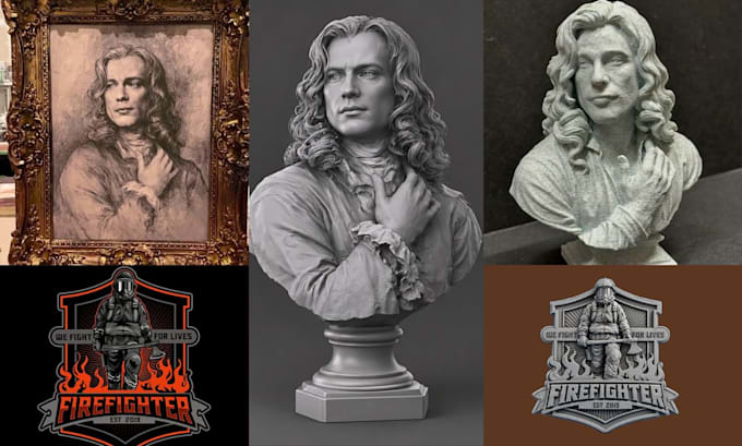 convert 2d to 3d model, image to 3d modelling 3d character 3d design stl file