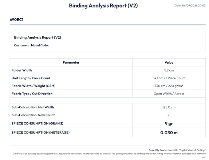 create professional textile fabric consumption and marker cutting reports
