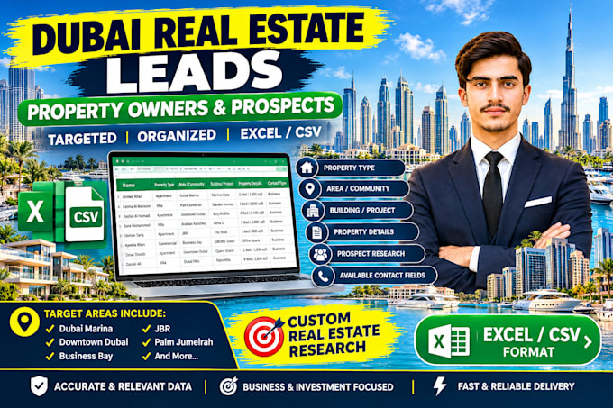 provide targeted dubai real estate leads,property owner data
