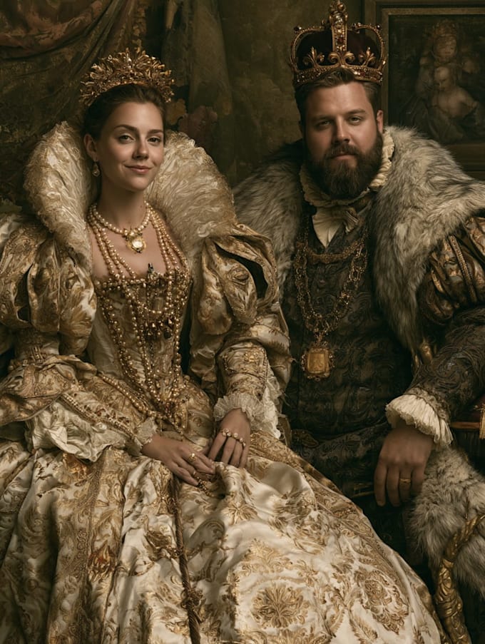make historical royal portrait for you