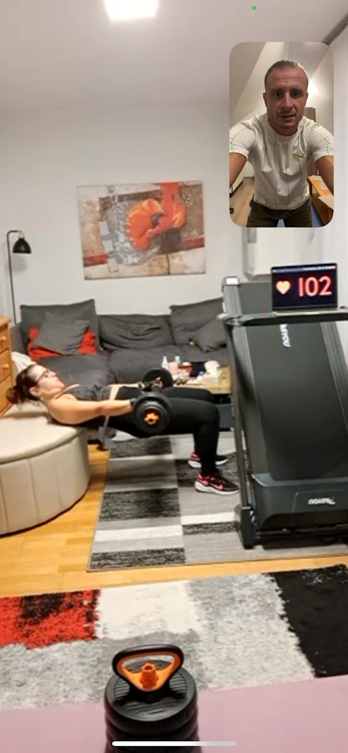 conduct online home workout with you