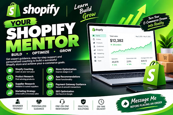 be your professional shopify mentor and dropshipping coa