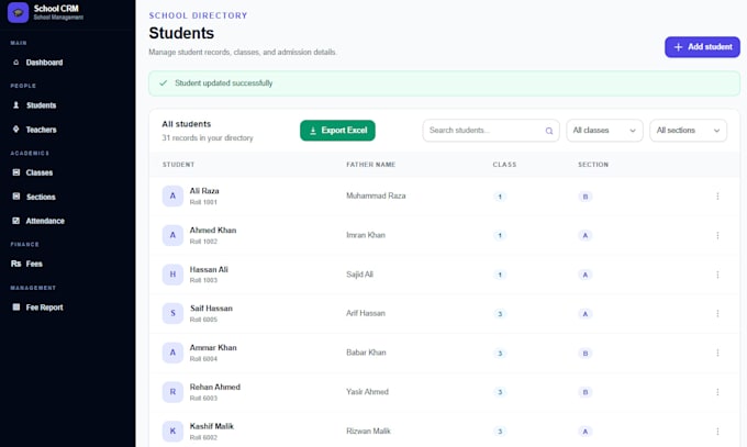 build a custom laravel admin panel or CRM