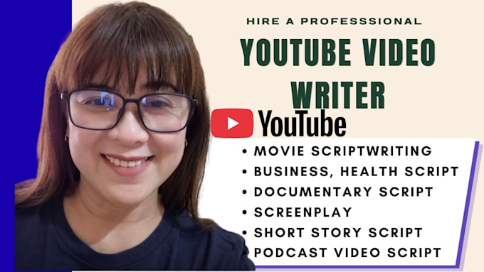 write youtube video script research historical screenplay video script writer