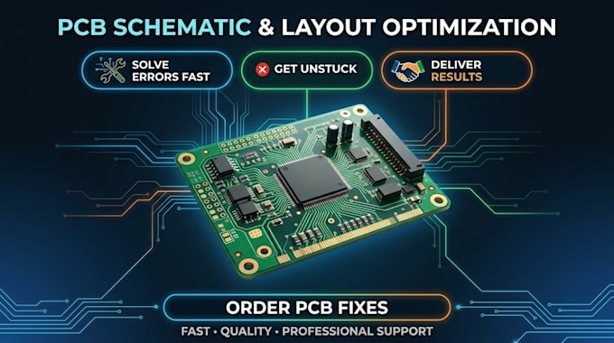 review troubleshoot and fix your pcb schematic,  layout design, redesign pcb