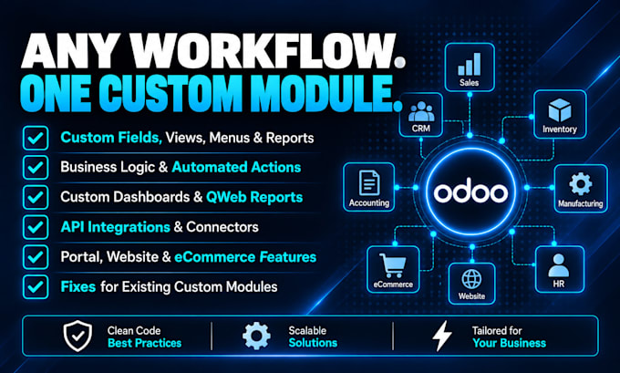 do odoo development customization and develop custom modules