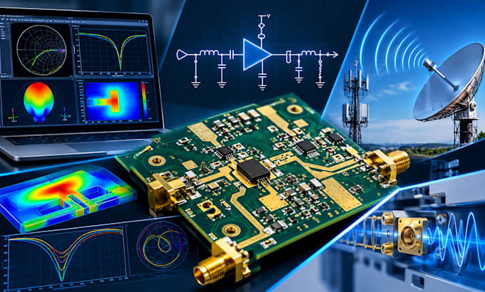 design and simulate rf and microwave circuit especially power amplifier and pcb
