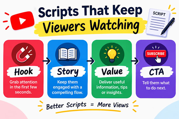 write engaging and SEO friendly you tube scripts