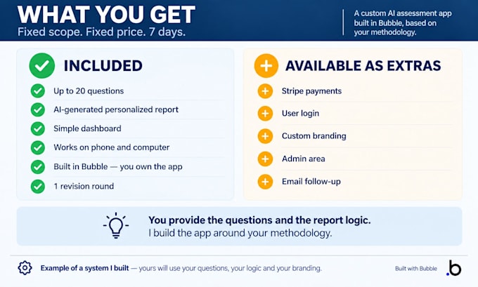 build an ai powered assessment app in bubble