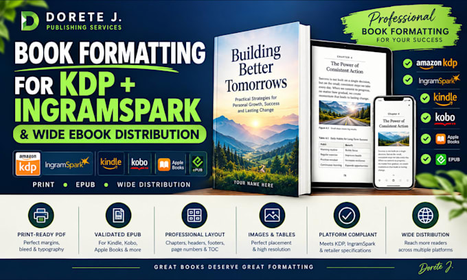 format your book for KDP ingramspark and wide ebook distribution