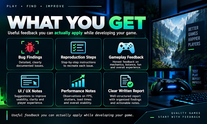 playtest your PC game and provide detailed QA feedback