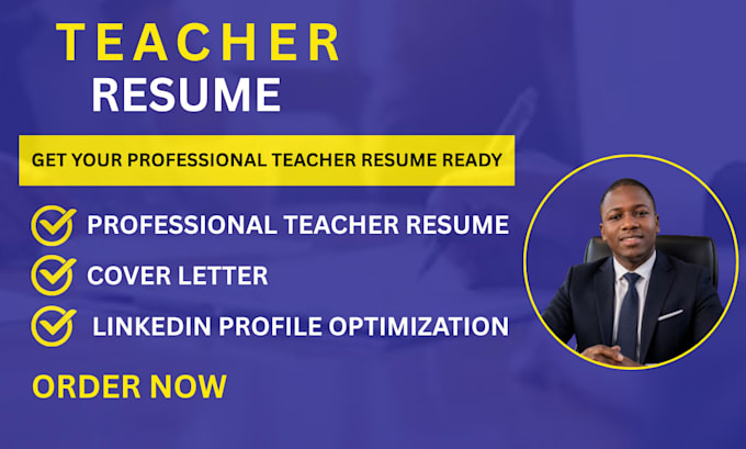 write a professional teacher resume and CV