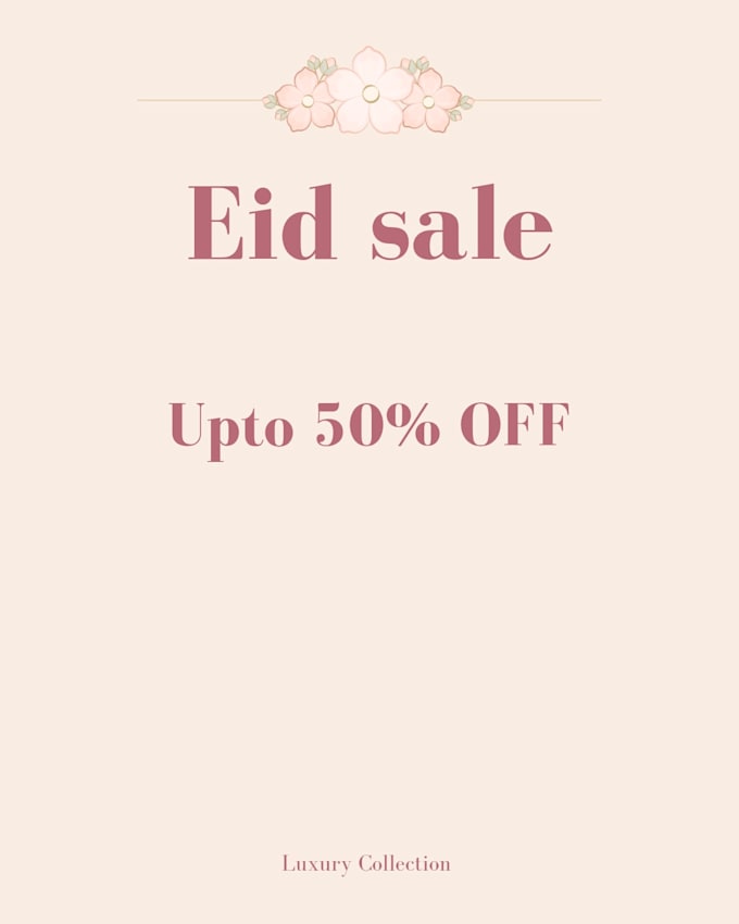 design aesthetic boutique sale poster and fashion flyer
