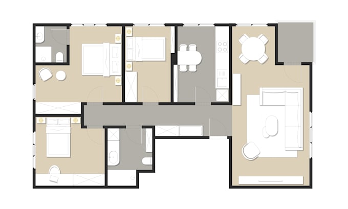 draw and redraw 2d floor plans