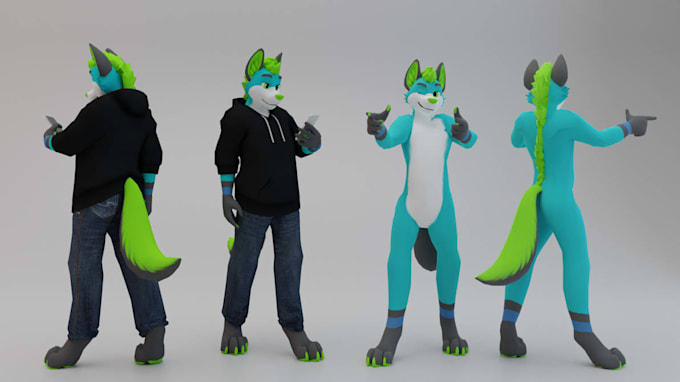 do custom vrchat avatar, furry avatar, nsfw avatar and 3d vtuber model