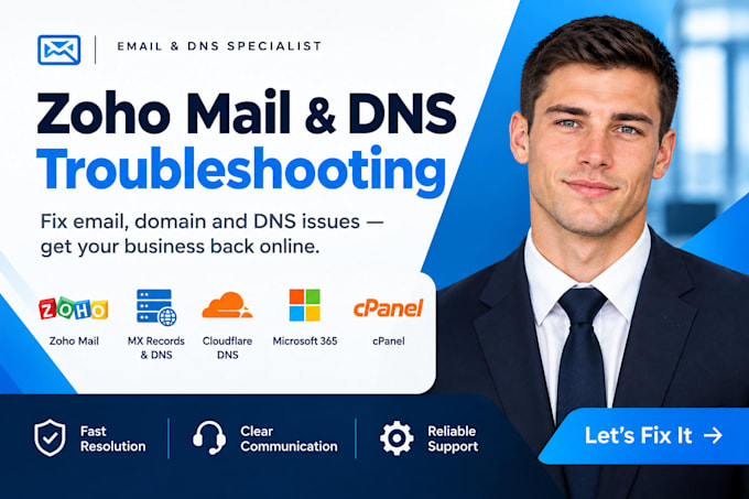 fix zoho mail mx records, dns, cloudflare, microsoft 365 and cpanel email errors