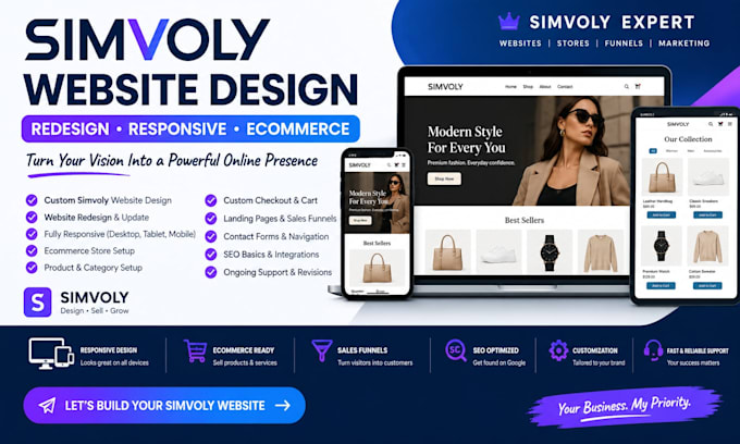 do simvoly ecommerce business website design simvoly website redesign simvoly